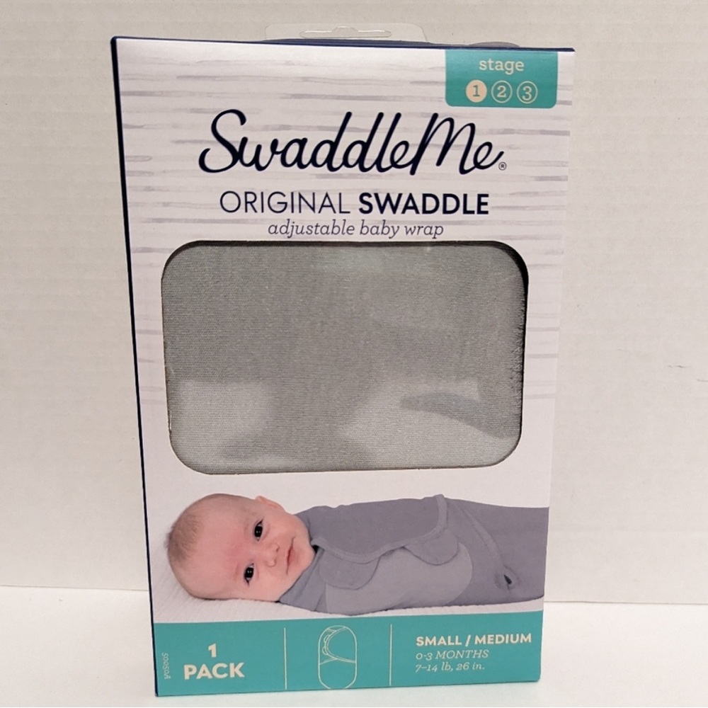 Swaddle Me Original Swaddle Baby Wrap Newborn Blanket Grey Sm/Med NIB